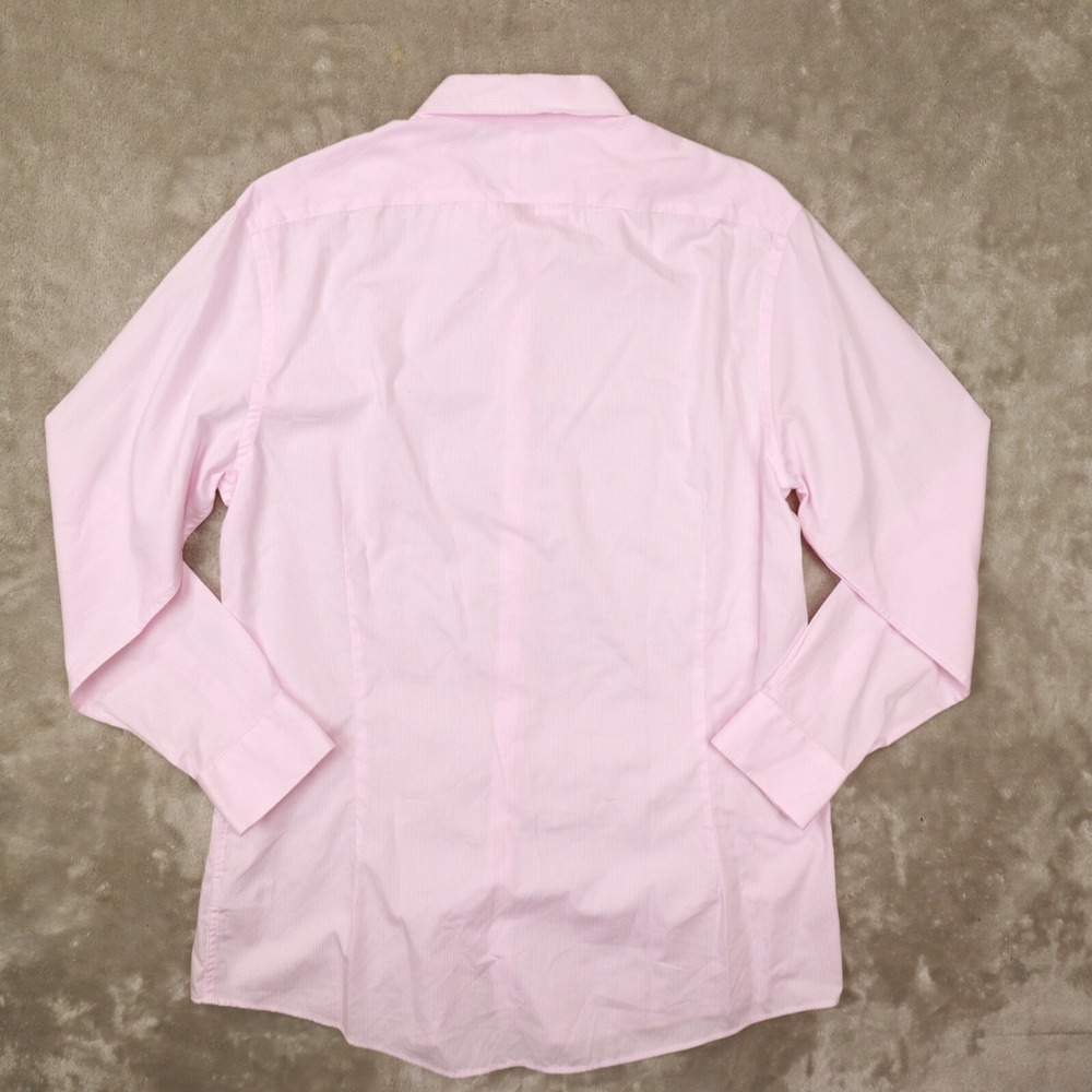 Charles Tyrwhitt Men's Pink Striped Extra Slim Fit Dress Shirt size 17/35 - Picture 3 of 7